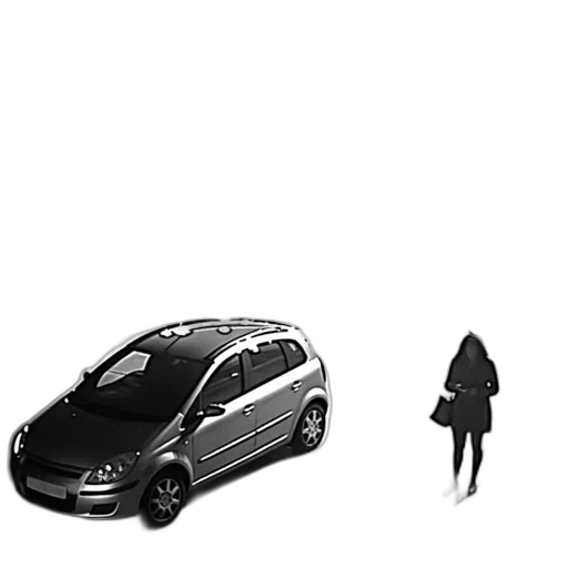 car, umbrella, concept art, 3d render transparent PNG cut-out