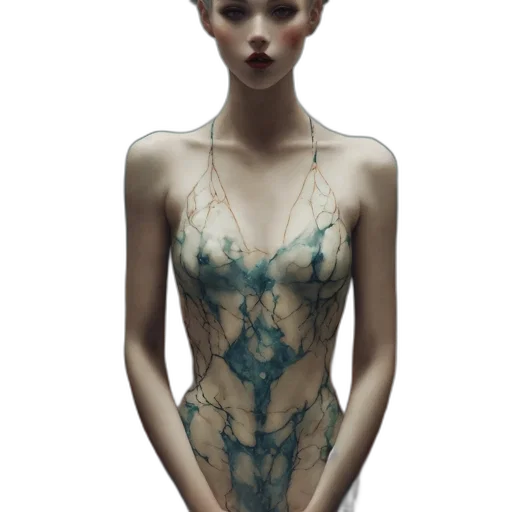 dress, jewelry, mask, creature transparent PNG cut-out