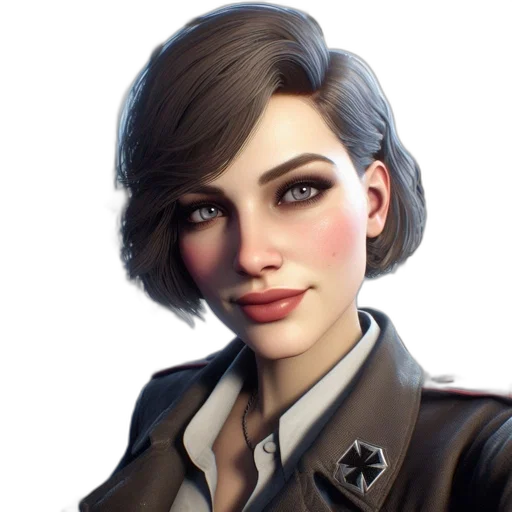 face, jacket, staff, weapon transparent PNG cut-out