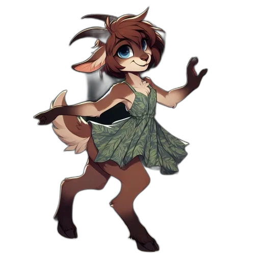 dress, animal, creature, staff transparent PNG cut-out