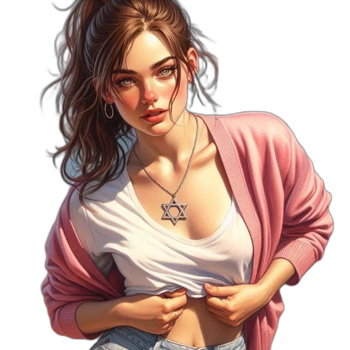 jewelry, jacket, dress, face transparent PNG cut-out