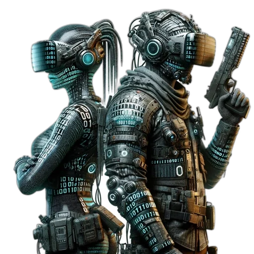 robot, weapon, staff, mask transparent PNG cut-out