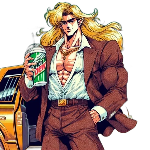jacket, comic book art, vaporwave, concept art transparent PNG cut-out