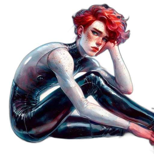 robot, creature, cyberpunk, comic book art transparent PNG cut-out