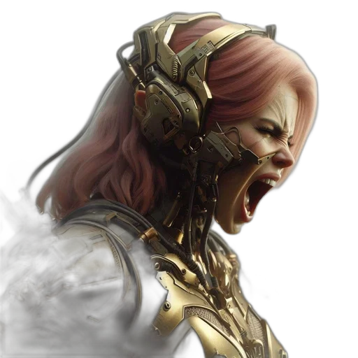 face, robot, concept art, fantasy art transparent PNG cut-out