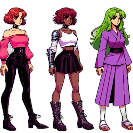 concept art, pixel art, comic book art, anime transparent PNG cut-out