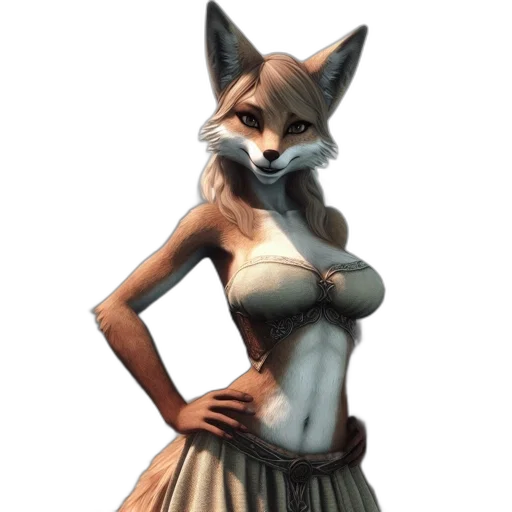 dress, animal, staff, concept art transparent PNG cut-out