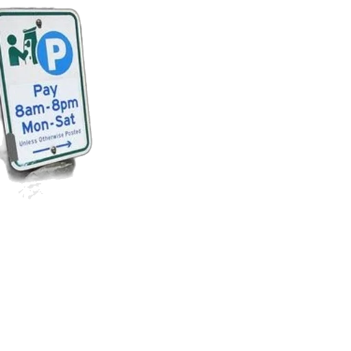 3d render, parking, sign, sidewalk transparent PNG cut-out