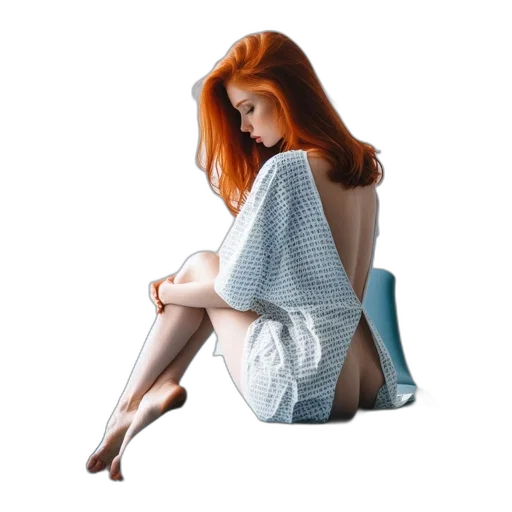 dress, jacket, furniture, hair transparent PNG cut-out