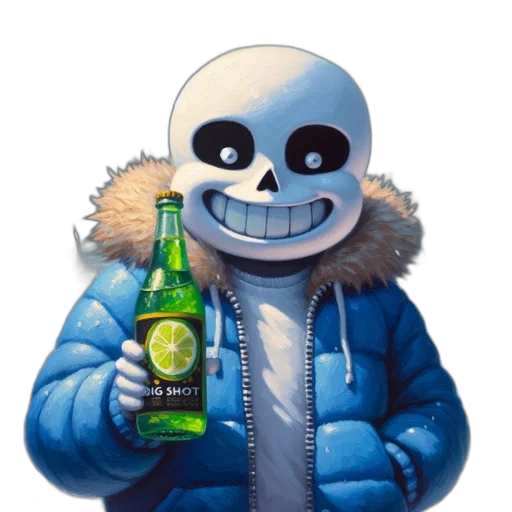jacket, bottle, creature, mask transparent PNG cut-out