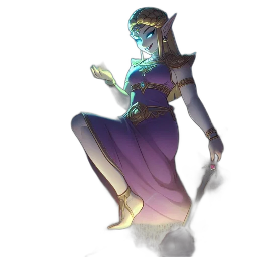 staff, dress, crown, robot transparent PNG cut-out