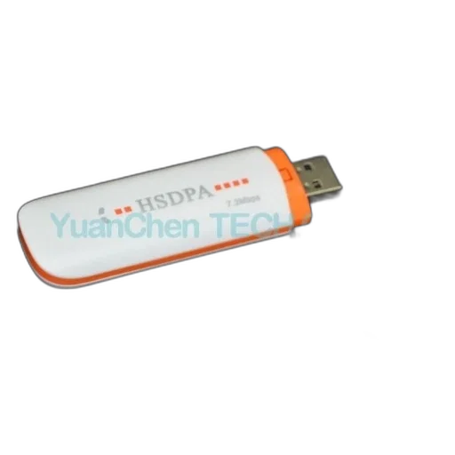 3d render, white, orange, usb transparent PNG cut-out