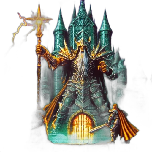 staff, sword, dragon, fantasy art transparent PNG cut-out