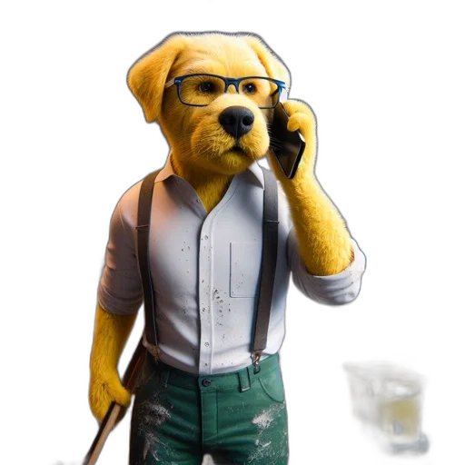staff, animal, concept art, 3d render transparent PNG cut-out