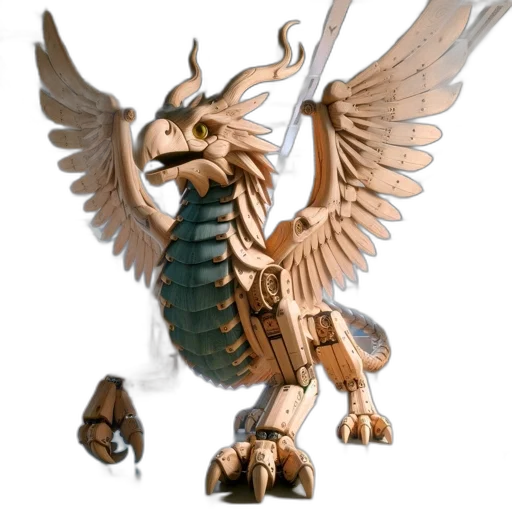 dragon, animal, creature, staff transparent PNG cut-out