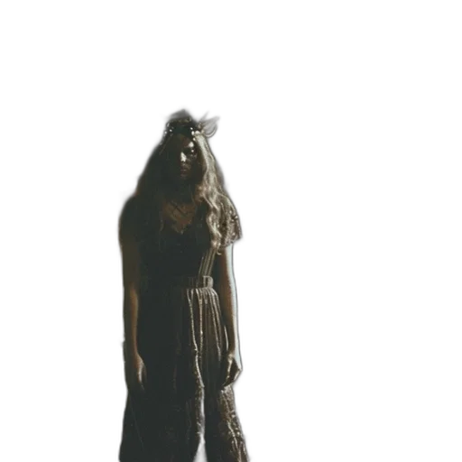 dress, creature, staff, mask transparent PNG cut-out