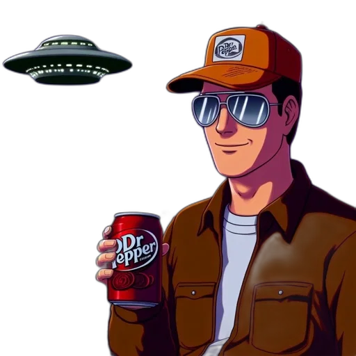 hat, robot, jacket, creature transparent PNG cut-out