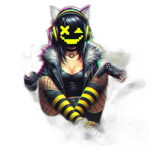 mask, creature, face, pixel art transparent PNG cut-out
