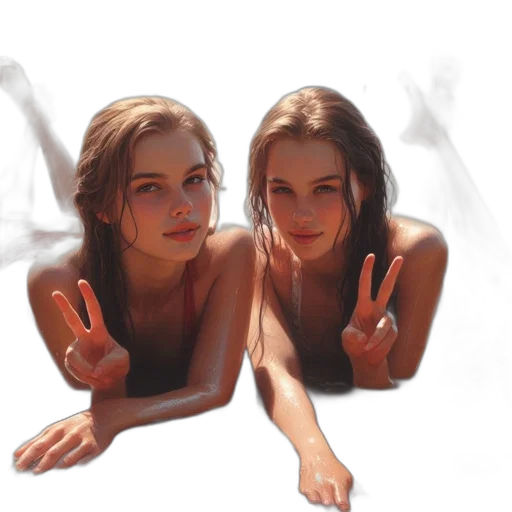 face, jewelry, photorealistic, oil painting transparent PNG cut-out