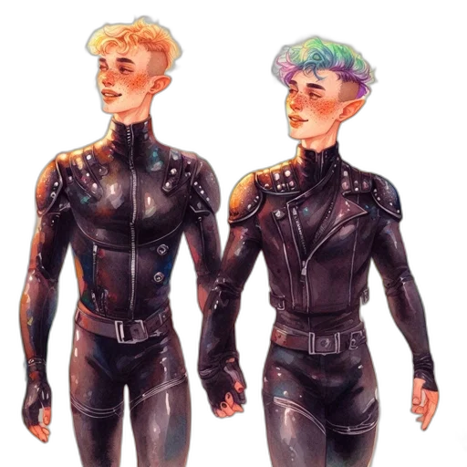 jacket, concept art, cyberpunk, comic book art transparent PNG cut-out
