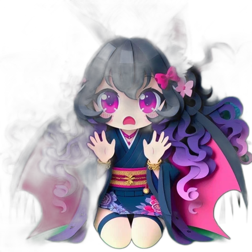 dragon, mask, creature, staff transparent PNG cut-out