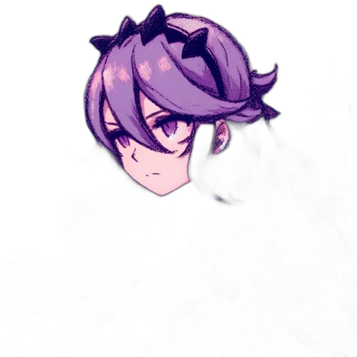 crown, hair, staff, face transparent PNG cut-out