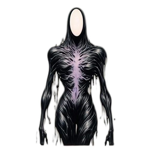 dress, creature, hair, jacket transparent PNG cut-out