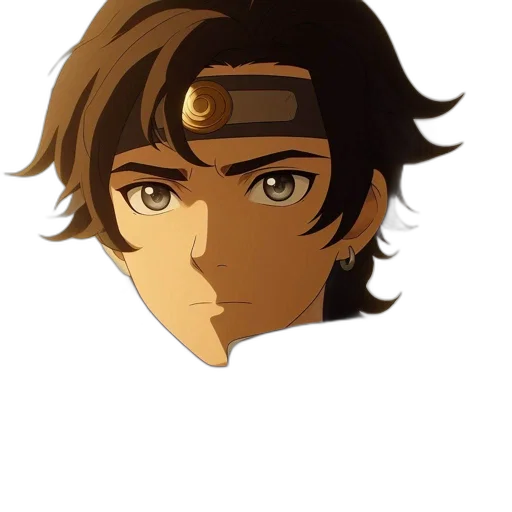 face, mask, crown, staff transparent PNG cut-out