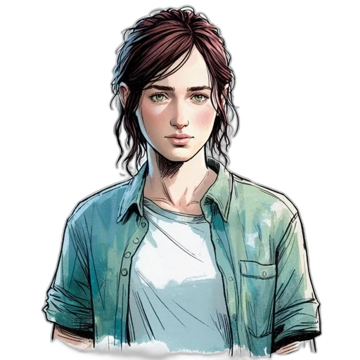 face, jacket, concept art, comic book art transparent PNG cut-out