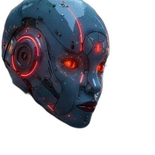 robot, mask, face, creature transparent PNG cut-out