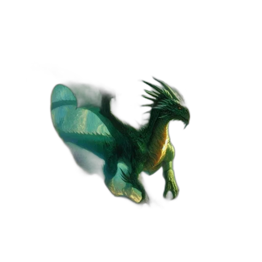 dragon, creature, animal, staff transparent PNG cut-out