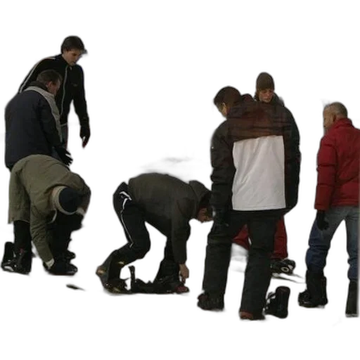 staff, jacket, group, people transparent PNG cut-out