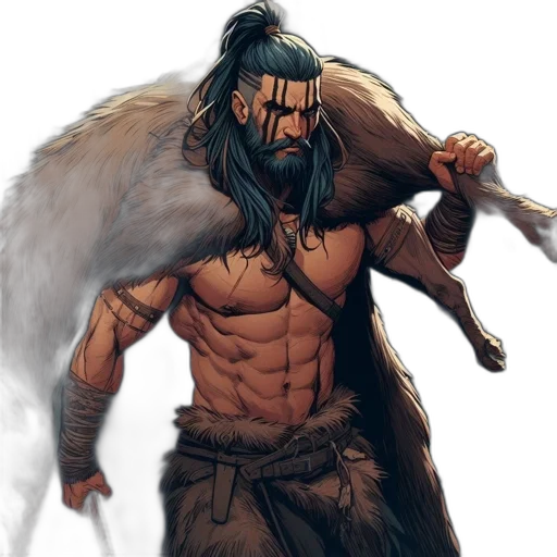 fantasy art, comic book art, concept art, photorealistic transparent PNG cut-out