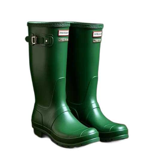 green, hunter, wellingtons transparent PNG cut-out