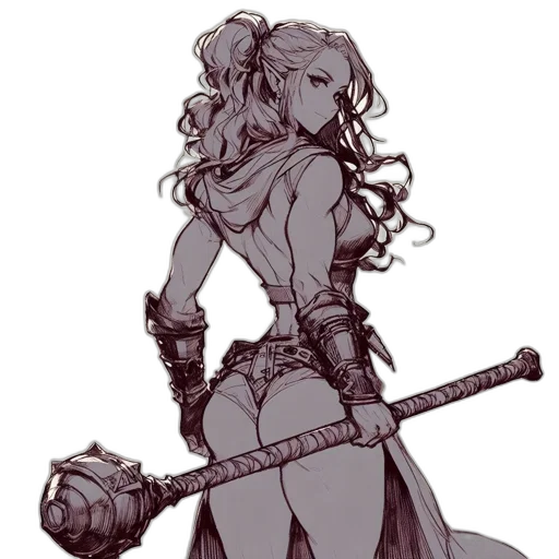 weapon, staff, sword, dress transparent PNG cut-out