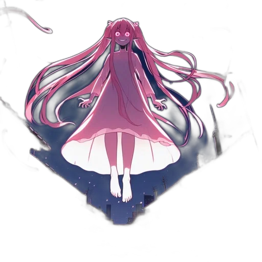 dress, crown, creature, hair transparent PNG cut-out