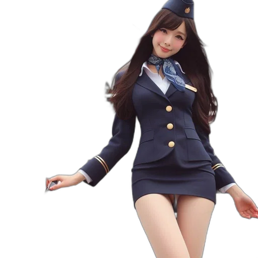 jacket, staff, dress, 3d render transparent PNG cut-out