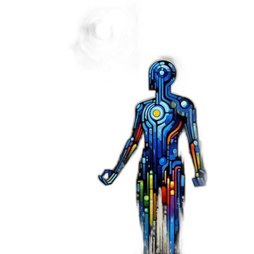 robot, staff, dress, concept art transparent PNG cut-out