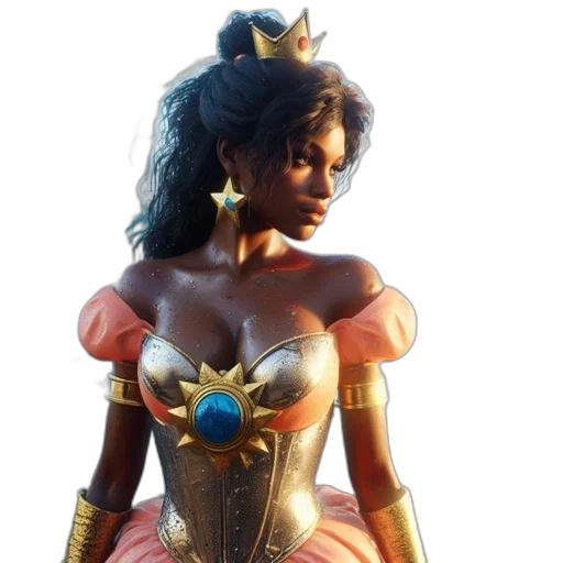 crown, dress, concept art, 3d render transparent PNG cut-out