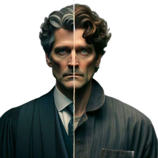 face, mask, hair, jacket transparent PNG cut-out