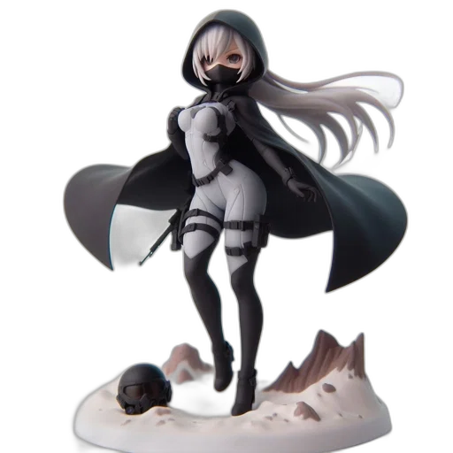 creature, mask, concept art, 3d render transparent PNG cut-out