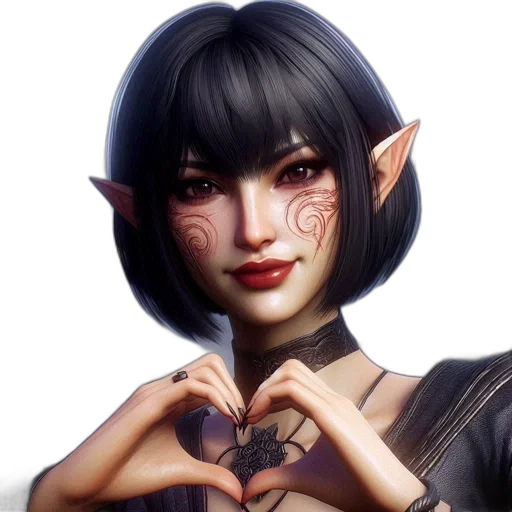 face, fantasy art, concept art, photorealistic transparent PNG cut-out