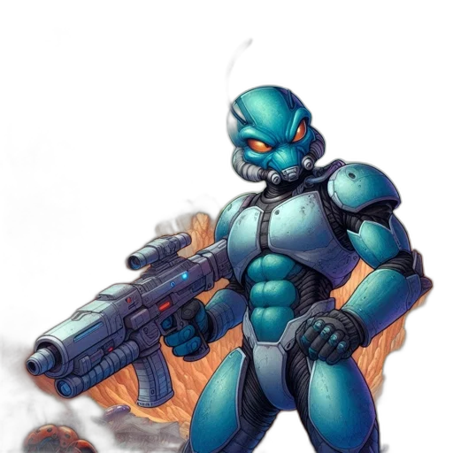 robot, weapon, staff, concept art transparent PNG cut-out