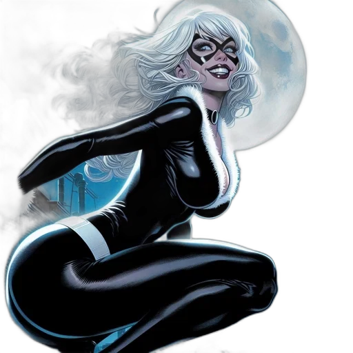 comic book art, concept art, cartoon, female transparent PNG cut-out