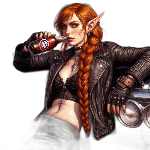 jacket, concept art, fantasy art, cyberpunk transparent PNG cut-out