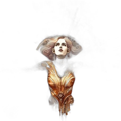 crown, dress, face, concept art transparent PNG cut-out