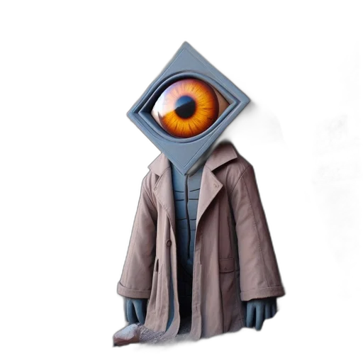 jacket, robot, mask, staff transparent PNG cut-out