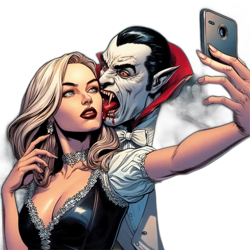 comic book art, concept art, macabre, blend transparent PNG cut-out
