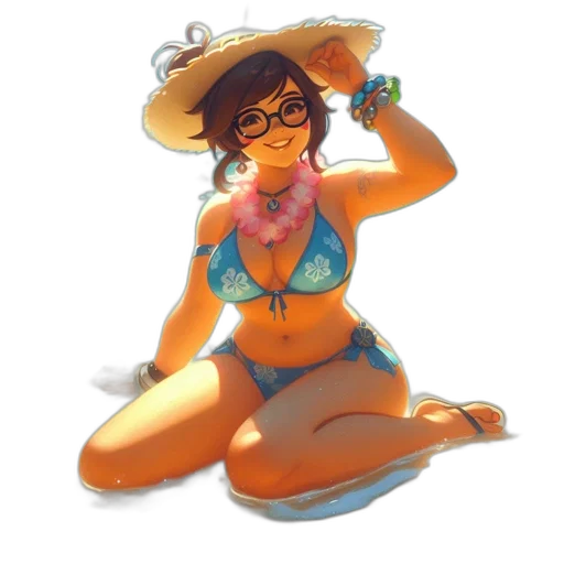 hat, staff, dress, jewelry transparent PNG cut-out