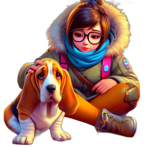 animal, photorealistic, concept art, oil painting transparent PNG cut-out